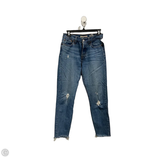 Jeans Straight By Levis In Blue Denim, Size: 4