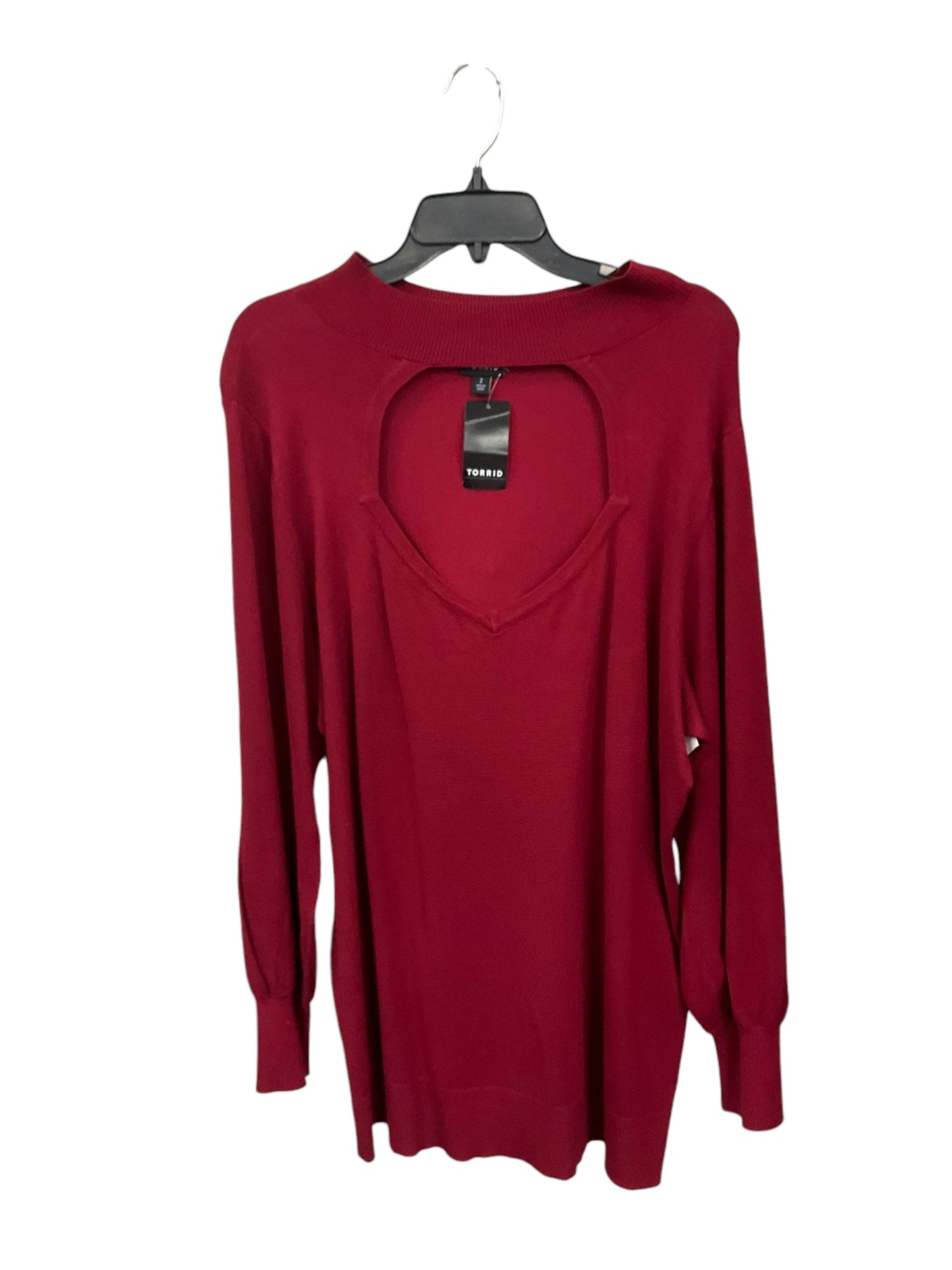 Sweater By Torrid In Red, Size: 2x