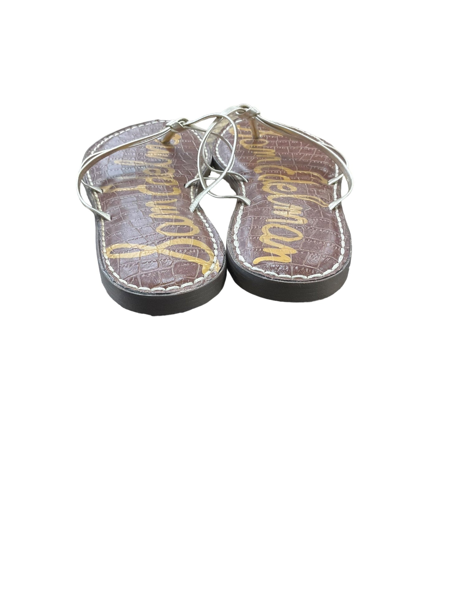 Gold Sandals Flip Flops Sam Edelman, Size 7.5