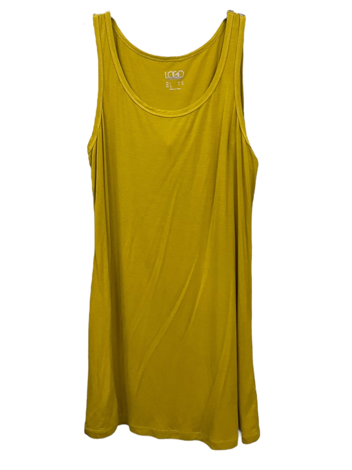 Yellow Top Sleeveless Logo, Size L