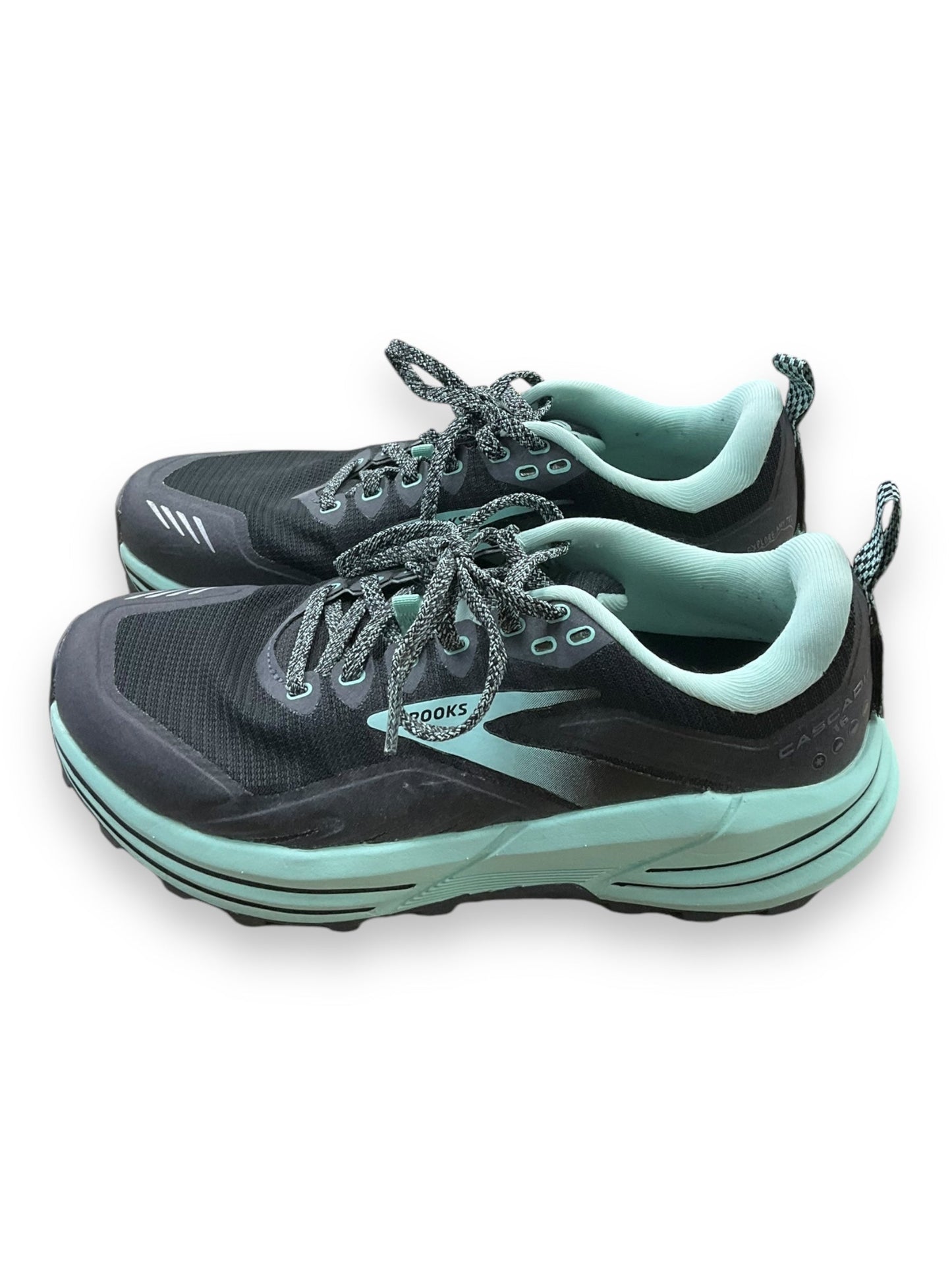 Shoes Athletic By Brooks In Black & Green, Size: 7.5