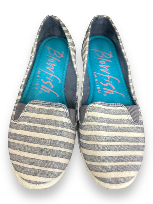 Shoes Flats By Blowfish In Blue & White, Size: 8