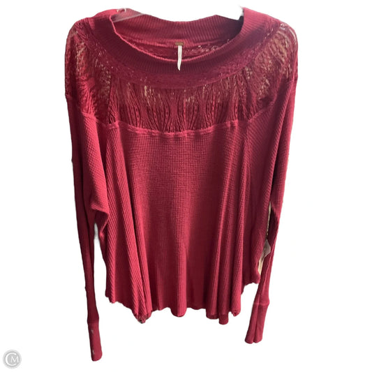 Top Long Sleeve By Free People In Pink, Size: M