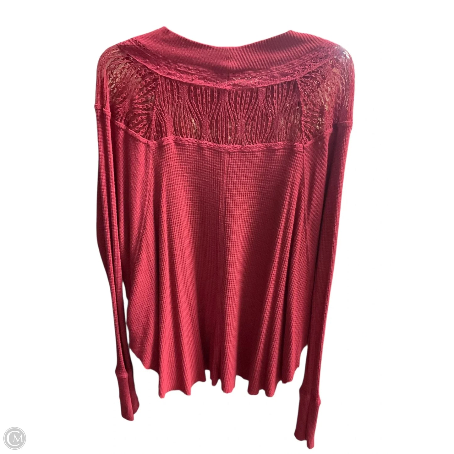 Top Long Sleeve By Free People In Pink, Size: M