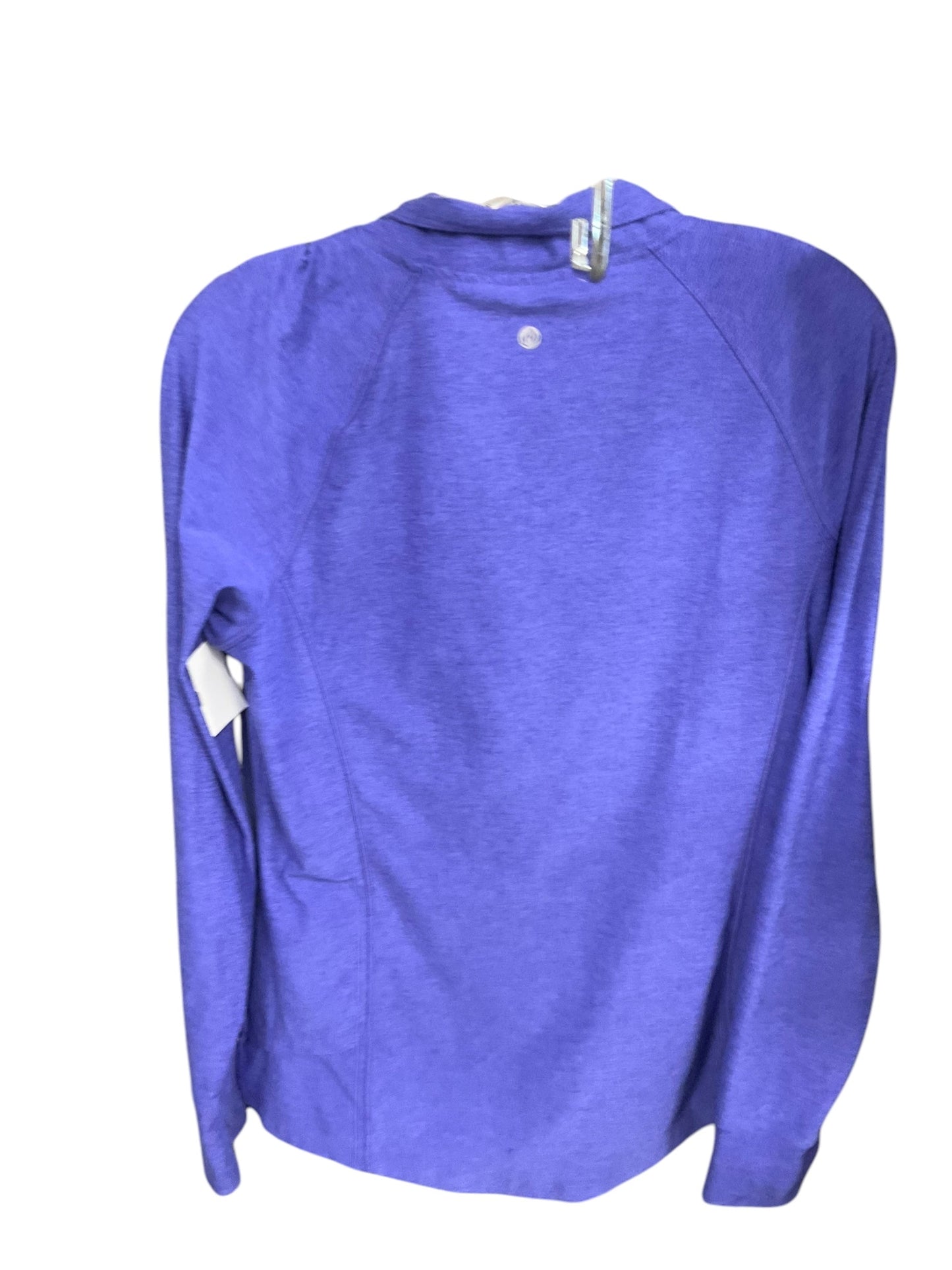 Athletic Top Long Sleeve Collar By Apana In Purple, Size: L