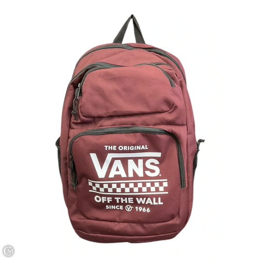 Backpack By Vans, Size: Large