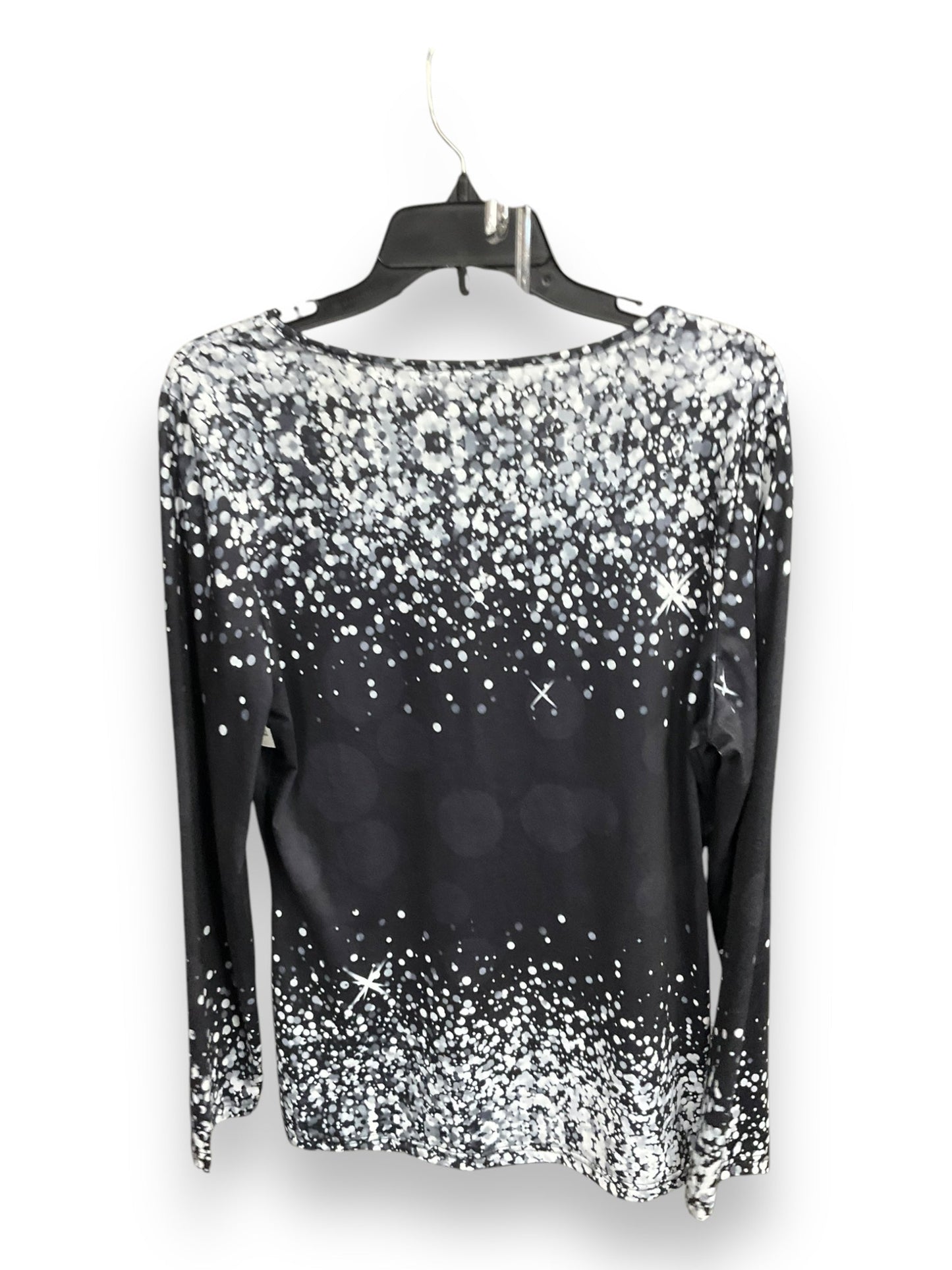 Top Long Sleeve By Clothes Mentor In Black & White, Size: L