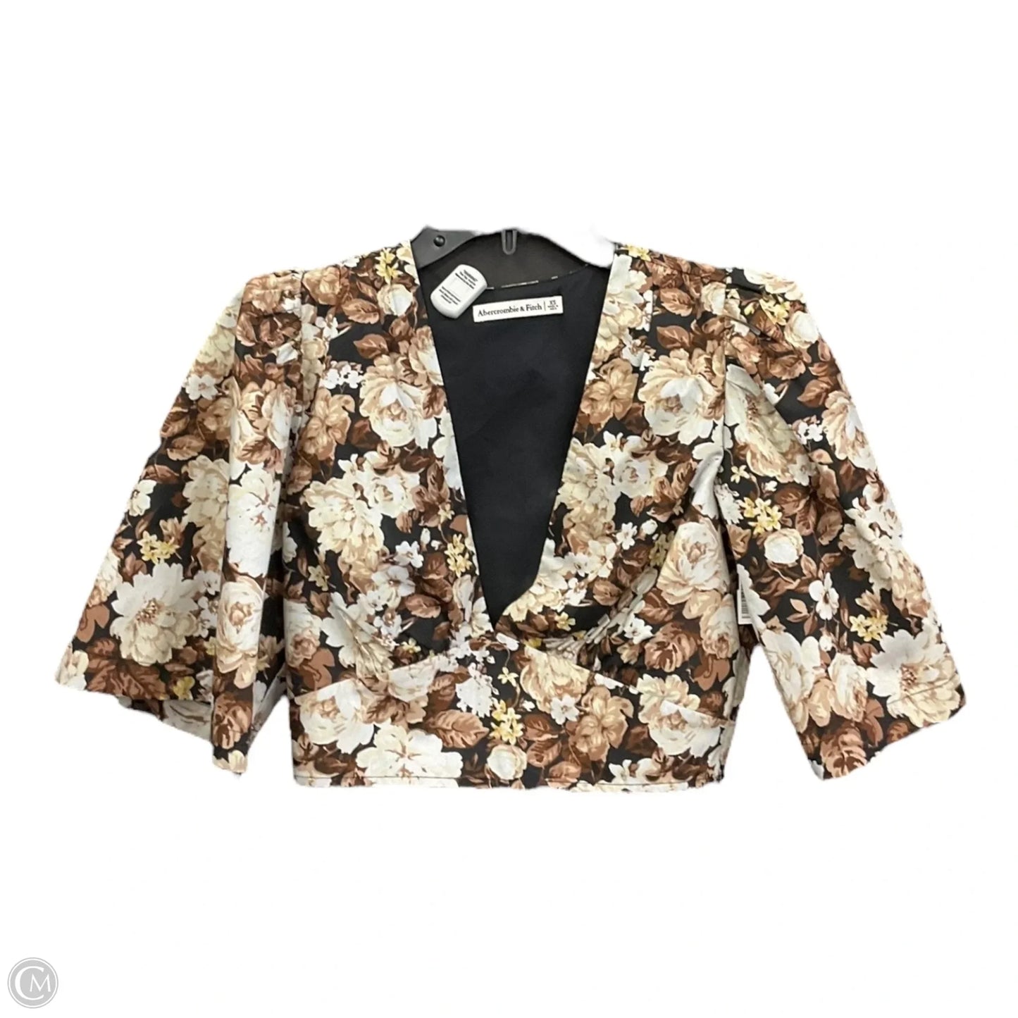 Top Short Sleeve By Abercrombie And Fitch In Floral Print, Size: Xs