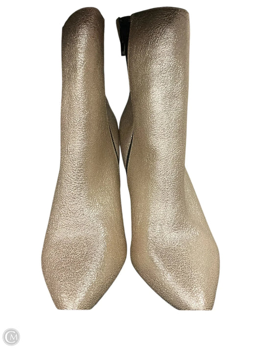 Boots Ankle Heels By Express In Gold, Size: 8