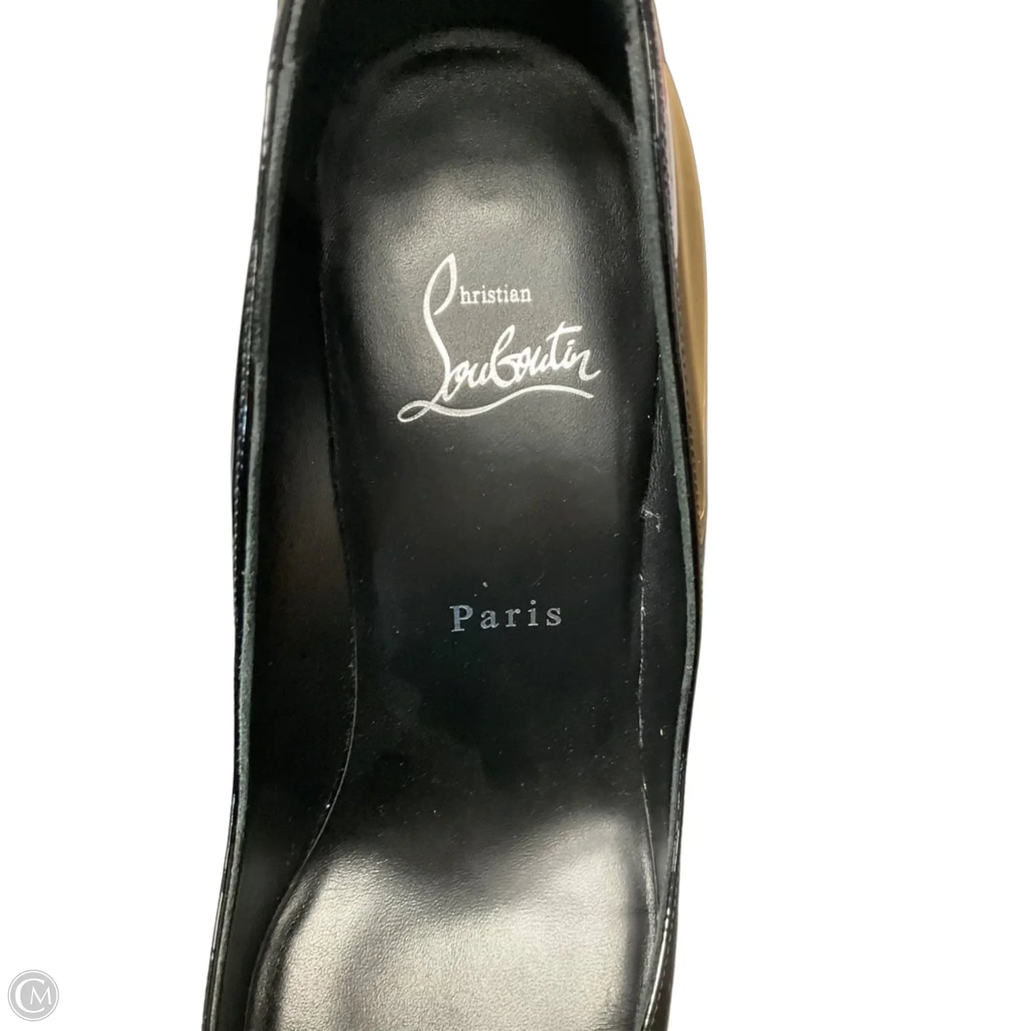 Shoes Luxury Designer By Christian Louboutin In Black, Size: 9.5