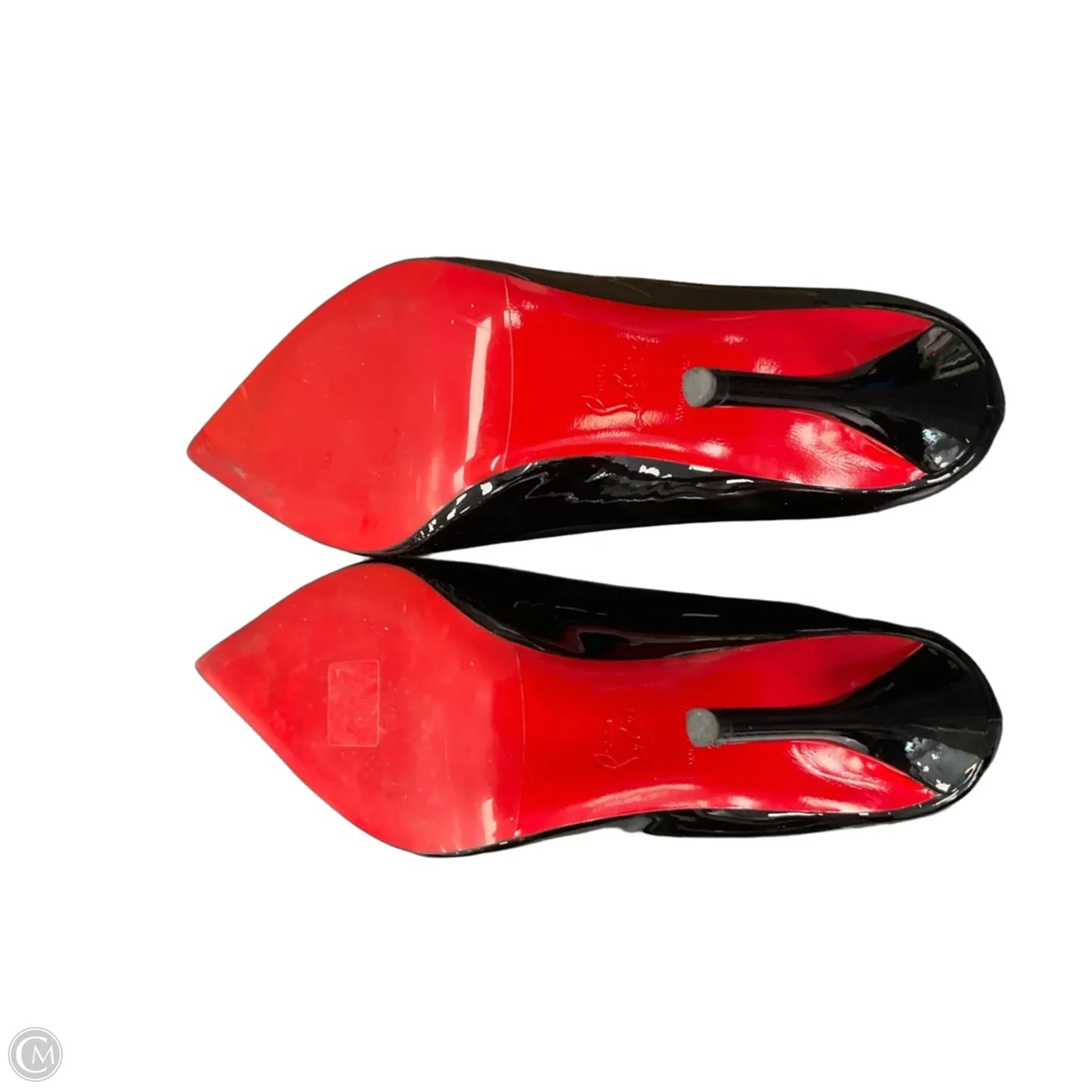 Shoes Luxury Designer By Christian Louboutin In Black, Size: 9.5