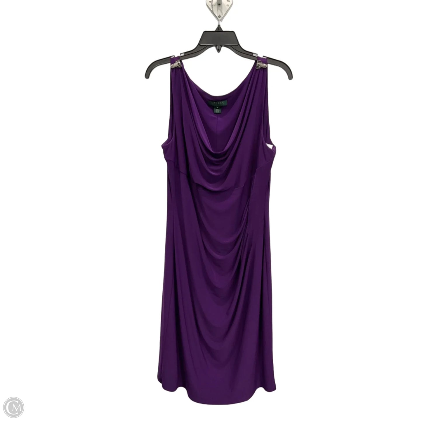 Dress Casual Midi By Lauren By Ralph Lauren In Purple, Size: Xl