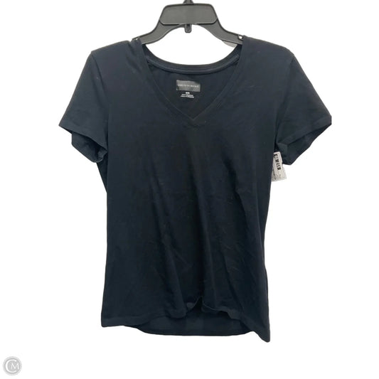 Top Short Sleeve By Saks Fifth Avenue In Black, Size: M