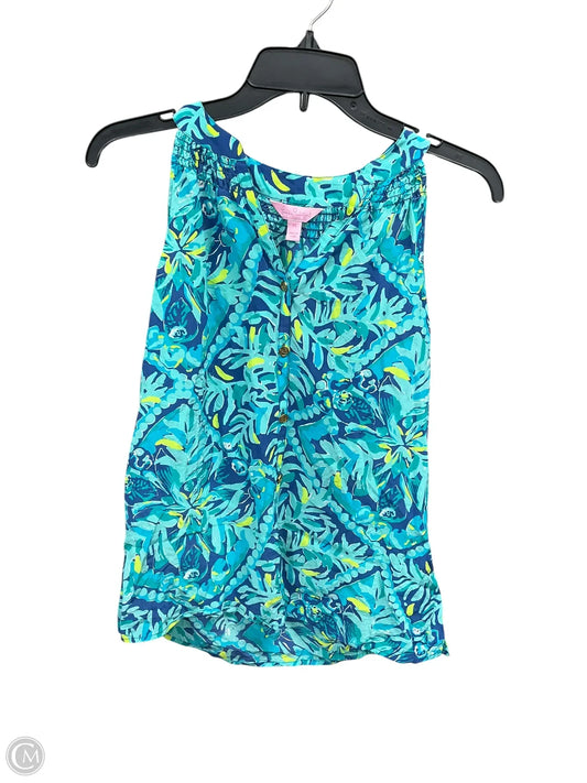 Top Sleeveless By Lilly Pulitzer In Floral Print, Size: Xs