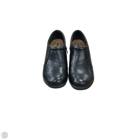 Shoes Heels Wedge By Clarks In Black, Size: 9