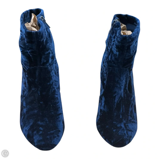 Boots Ankle Heels By Lane Bryant In Blue, Size: 10