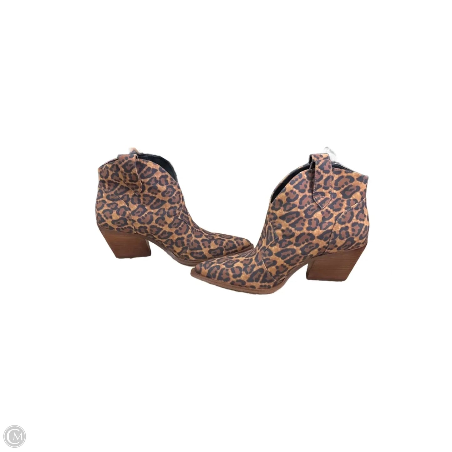 Boots Ankle Heels By Jessica Simpson In Animal Print, Size: 9.5