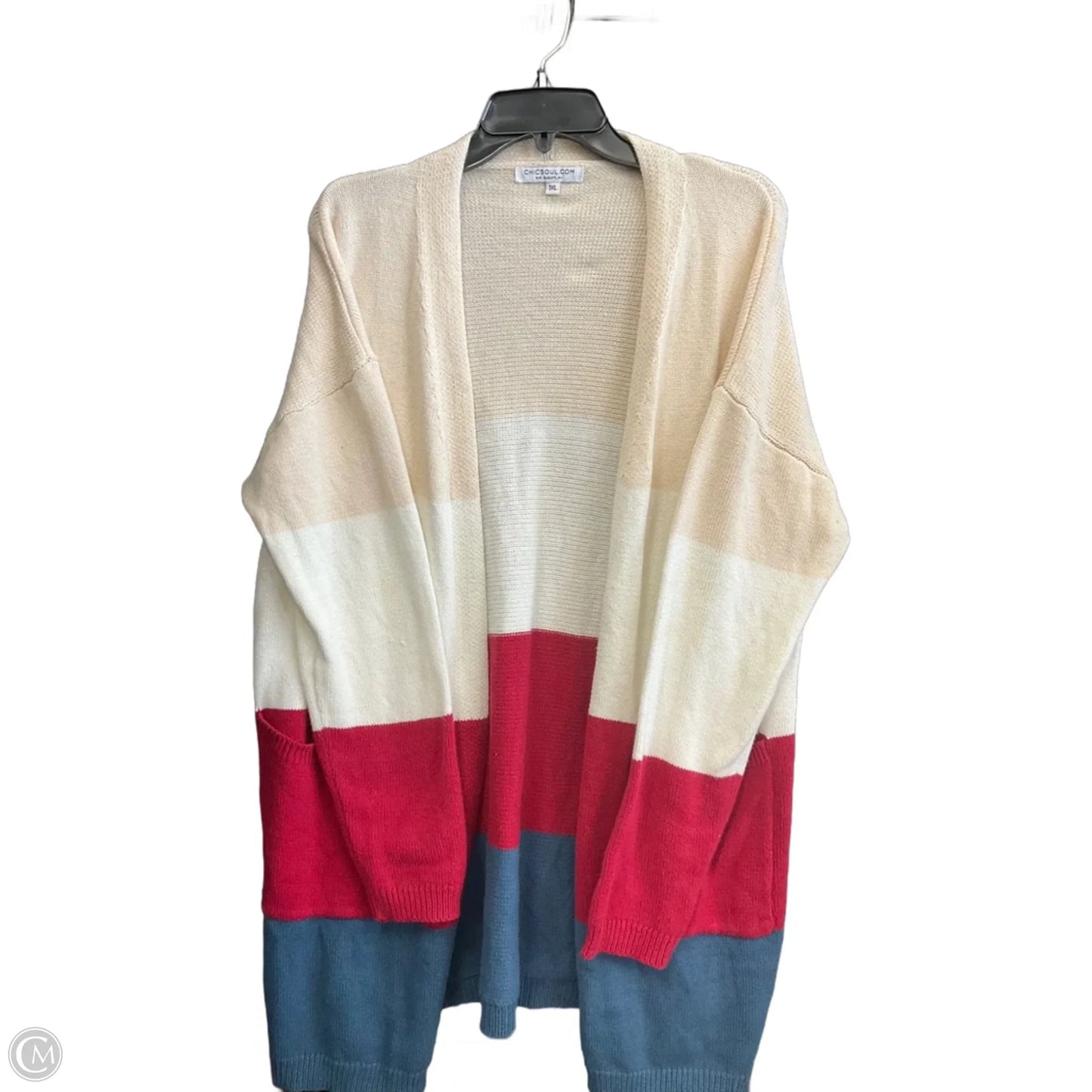Cardigan By Clothes Mentor In Multi-colored, Size: 1x