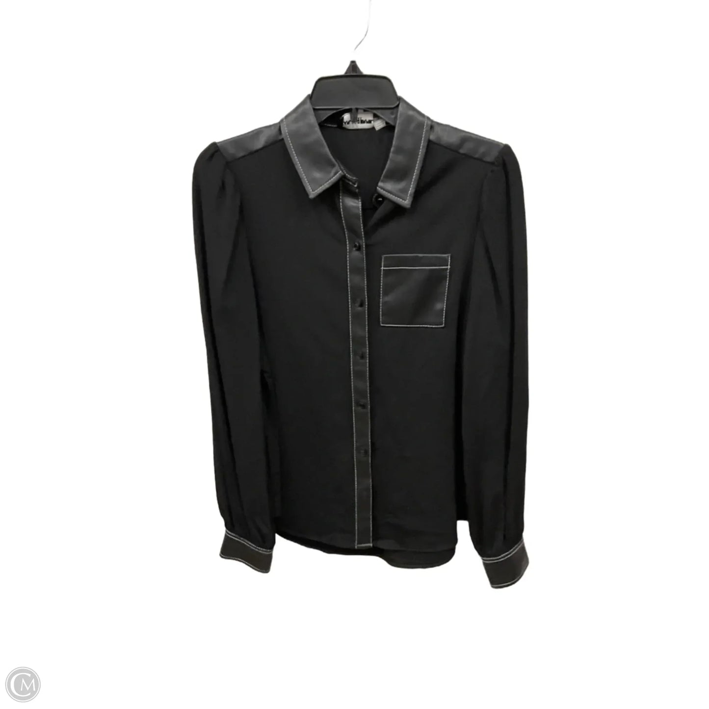 Top Long Sleeve Designer By Karl Lagerfeld In Black, Size: Sp