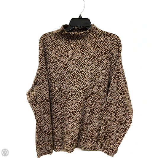 Top Long Sleeve By Lands End In Animal Print, Size: 2x