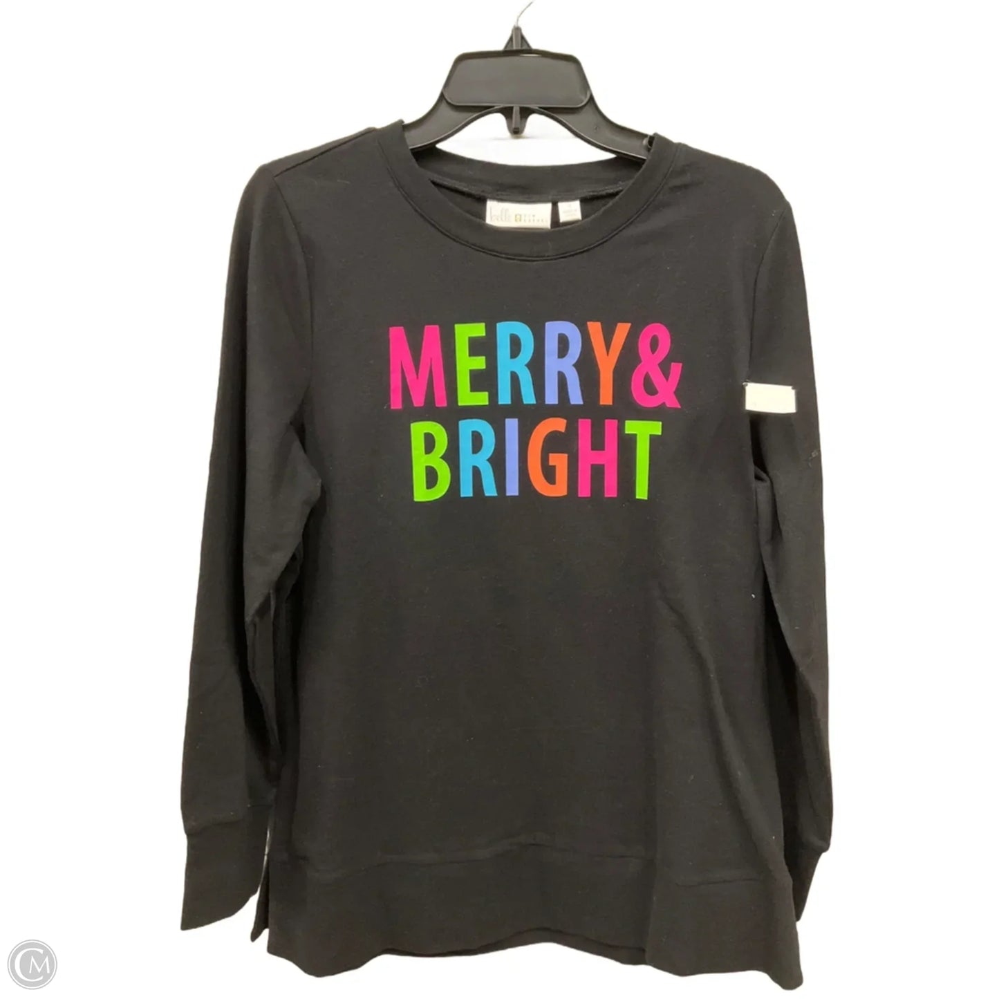Sweatshirt Crewneck By Belle By Kim Gravel In Black, Size: S