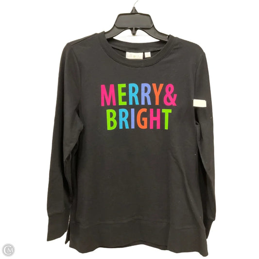 Sweatshirt Crewneck By Belle By Kim Gravel In Black, Size: S