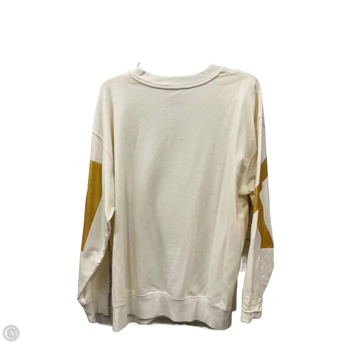 Sweatshirt Crewneck By Michael By Michael Kors In Cream & Yellow, Size: Xl
