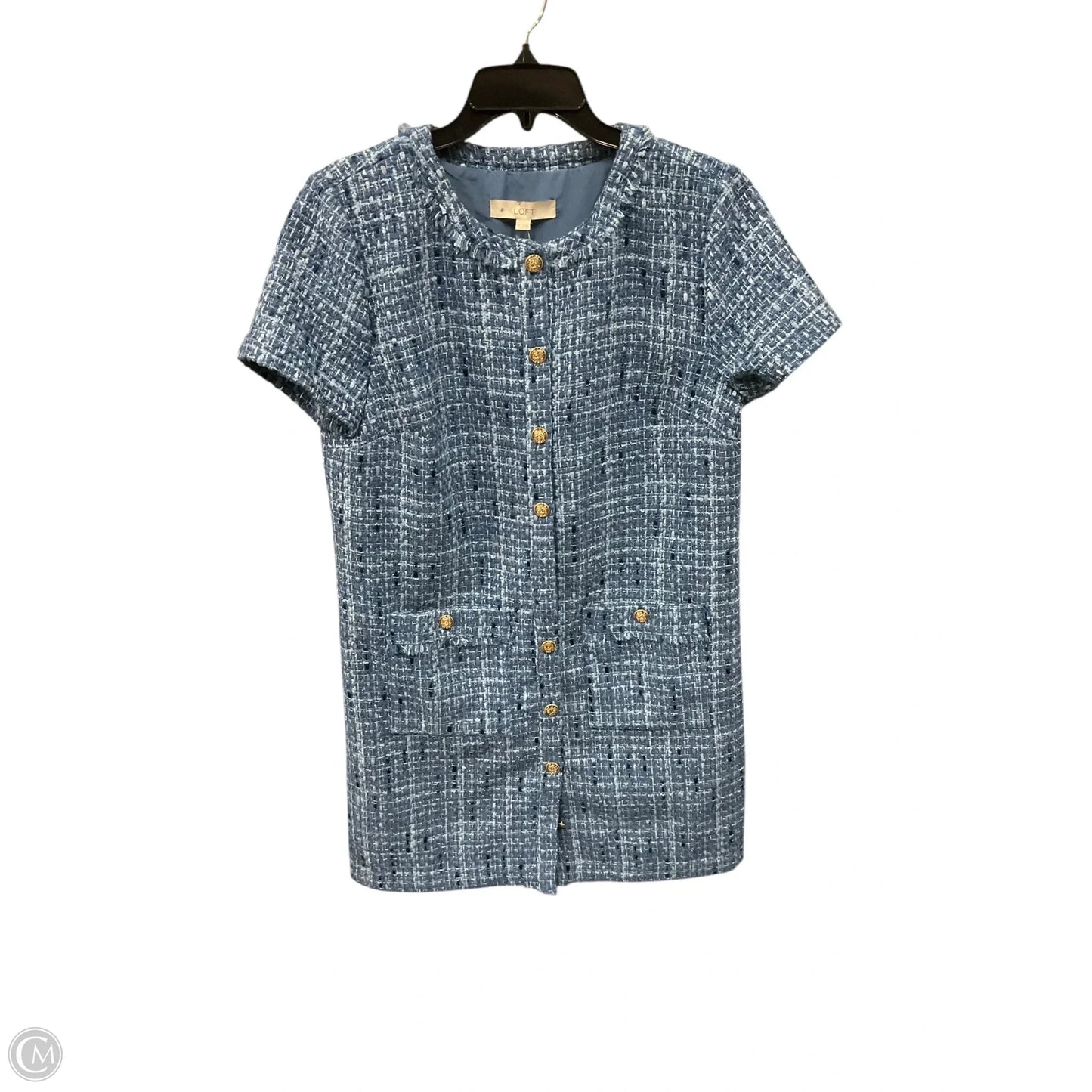 Dress Casual Midi By Loft In Blue, Size: 10