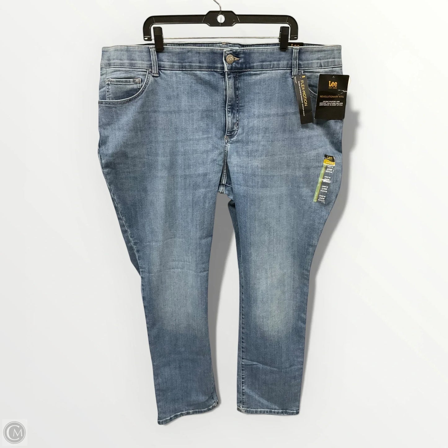 Jeans Straight By Lee In Blue Denim, Size: 24
