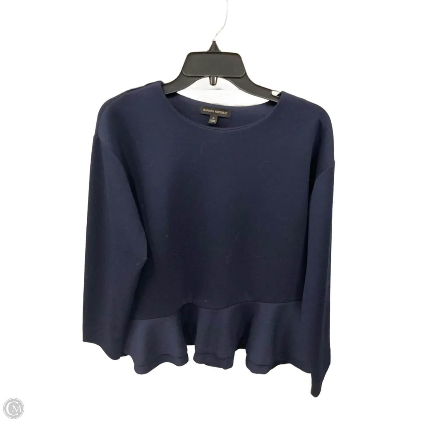 Top Long Sleeve By Banana Republic In Navy, Size: S