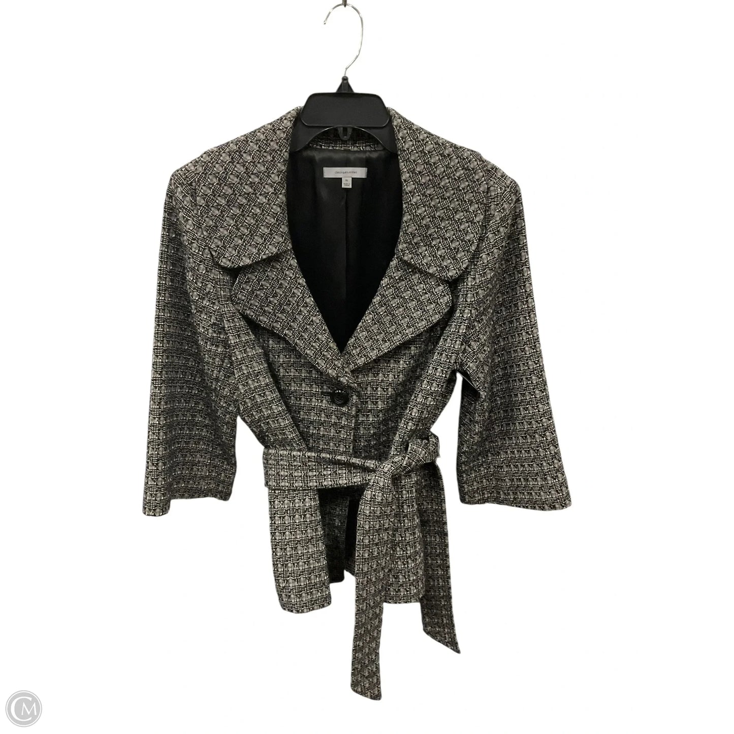 Blazer By Classiques Entier In Black & Grey, Size: Xl