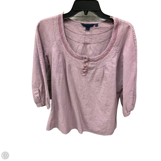 Top 3/4 Sleeve By Boden In Purple, Size: Xl