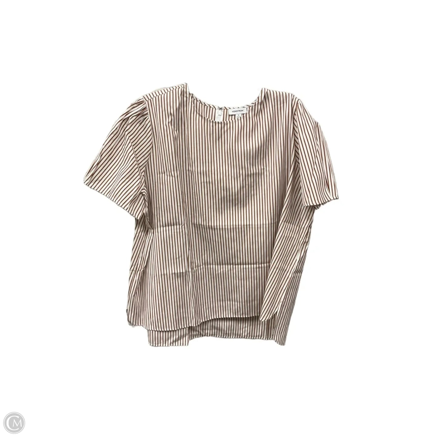 Top Short Sleeve By Nordstrom In Striped Pattern, Size: 2x