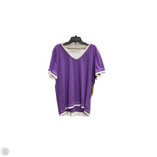 Top Short Sleeve By Made For Life In Purple, Size: 3x
