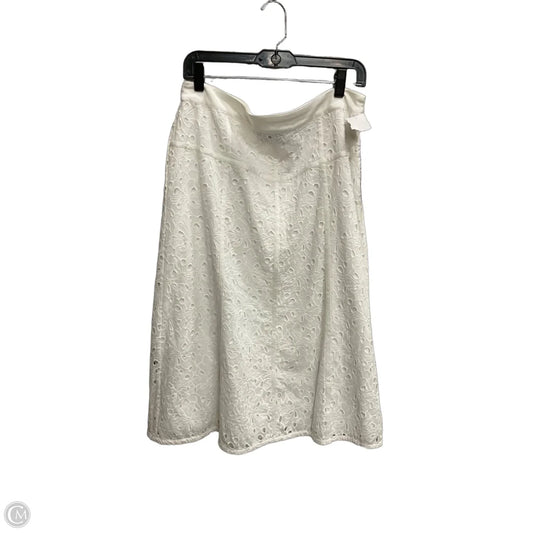 Skirt Designer By Karl Lagerfeld In White, Size: M
