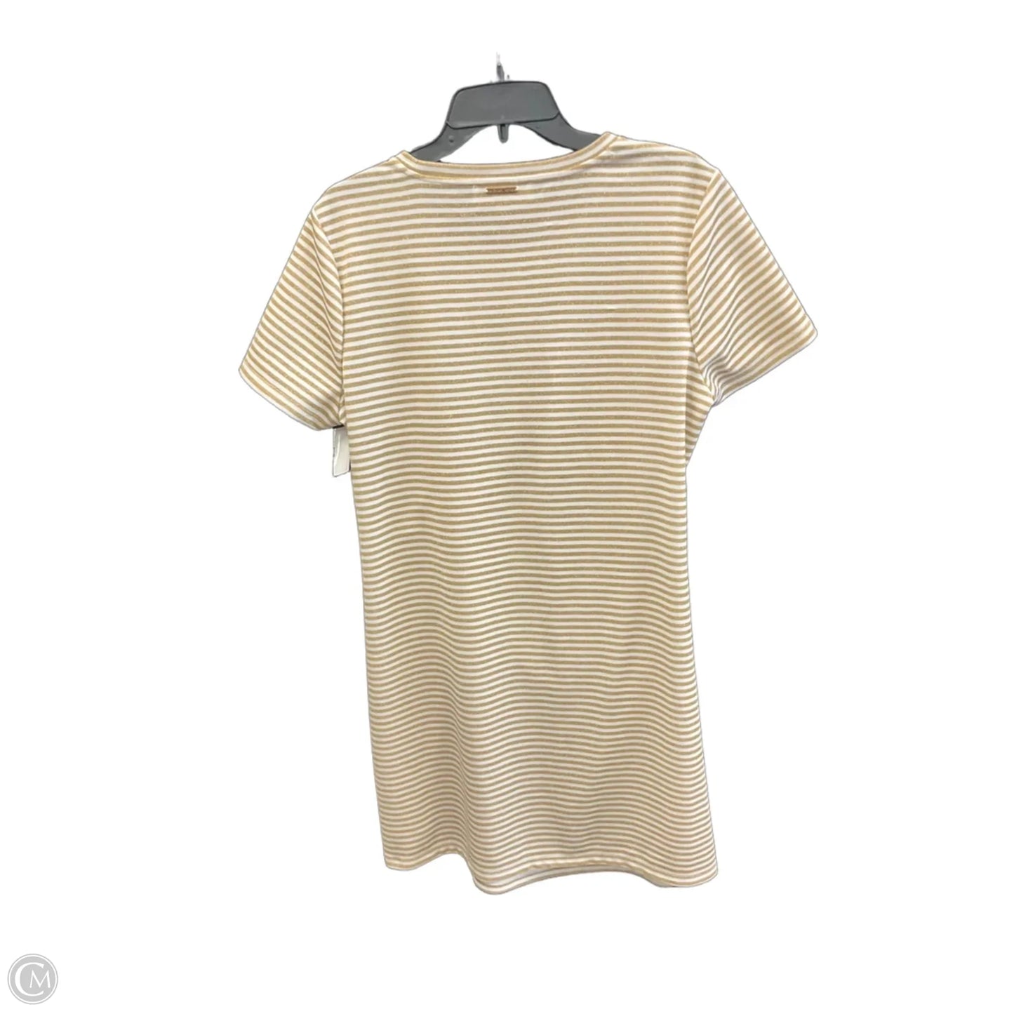 Dress Casual Midi By Michael By Michael Kors In Tan & White, Size: Xl
