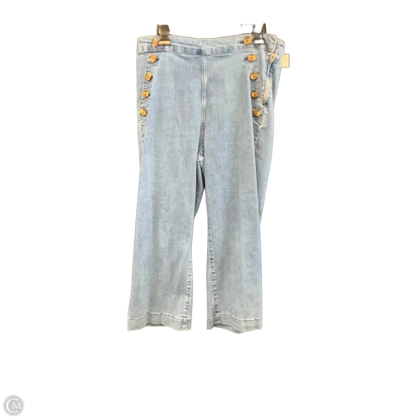 Jeans Wide Leg By Clothes Mentor In Blue Denim, Size: 16