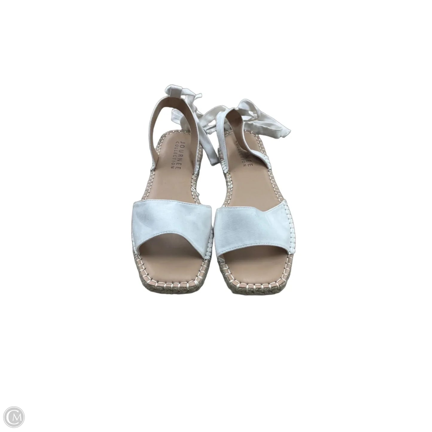 Sandals Flats By Journee In Ivory, Size: 9.5