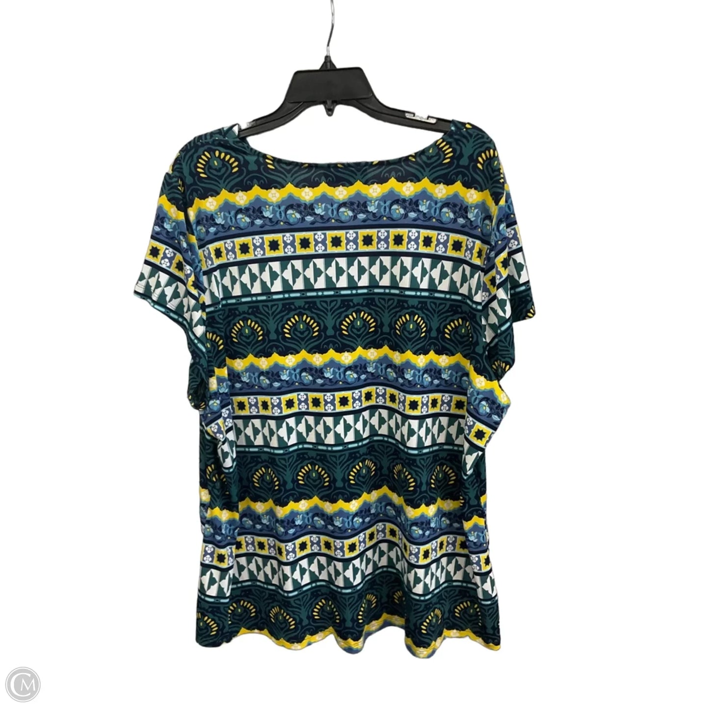 Top Short Sleeve By Lane Bryant In Geometric Pattern, Size: 24