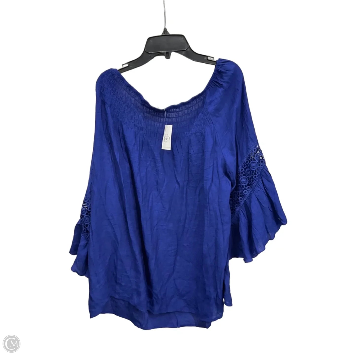 Top 3/4 Sleeve By Cato In Blue, Size: Xl