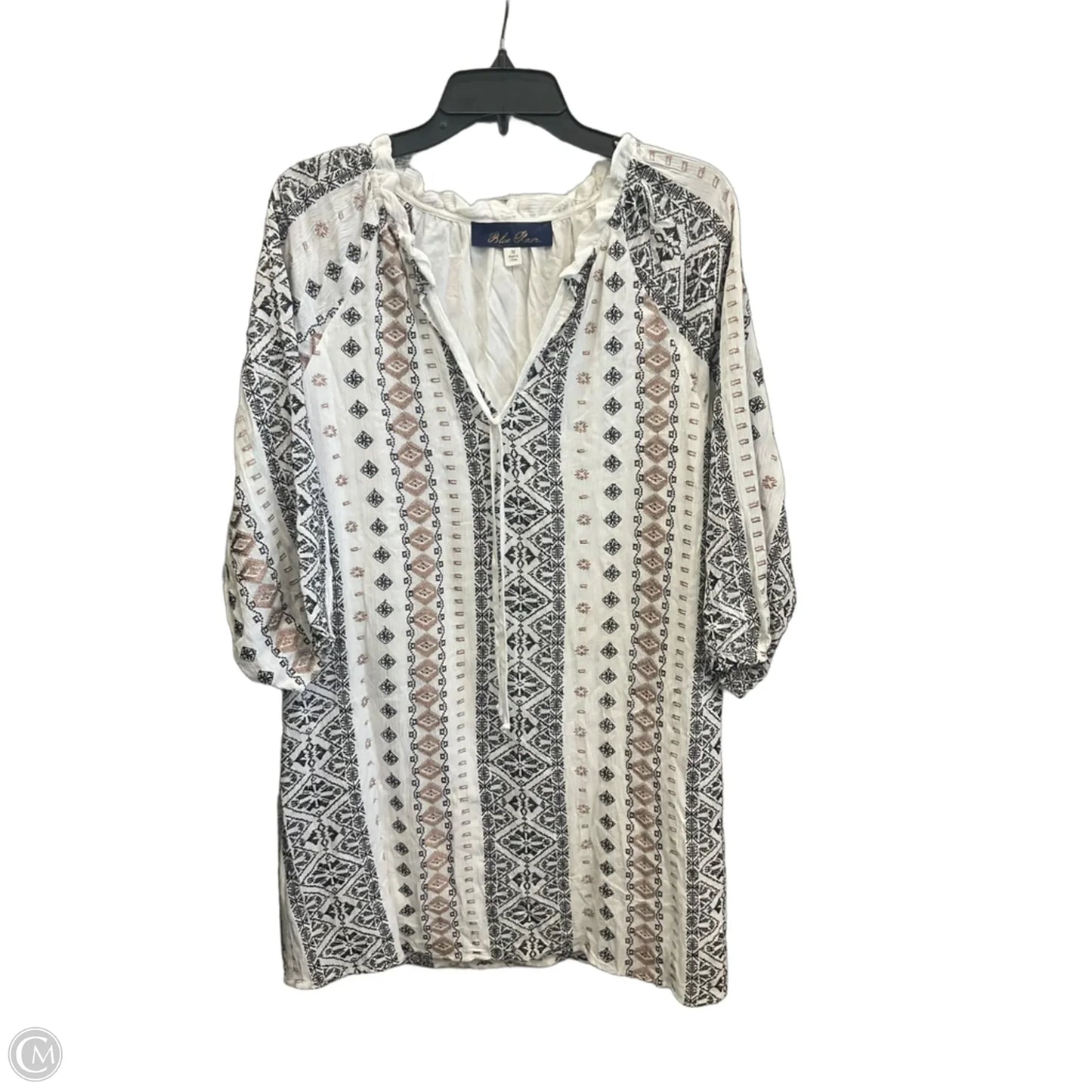 Dress Casual Midi By Blue Rain In Geometric Pattern, Size: M