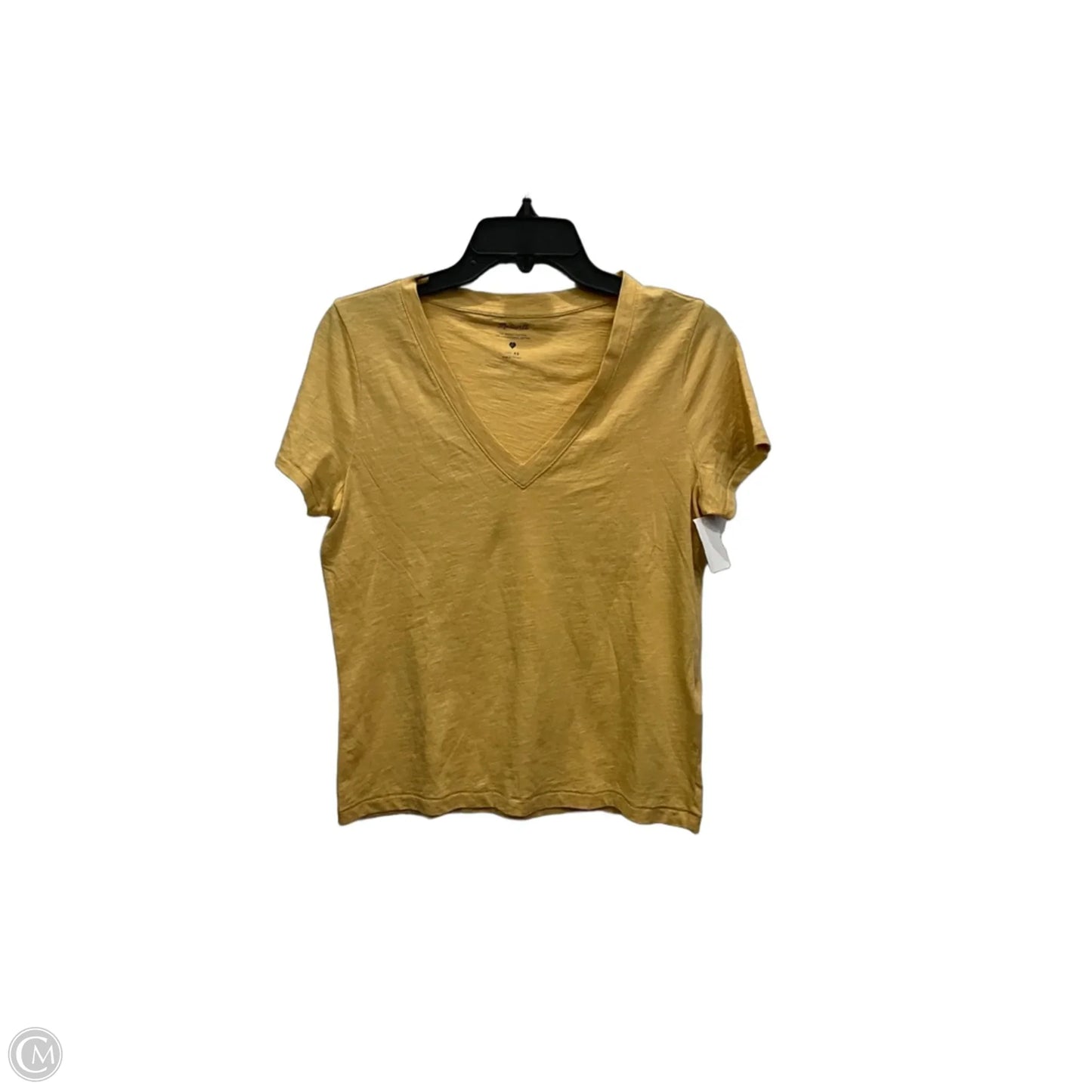 Top Short Sleeve By Madewell In Yellow, Size: Xs