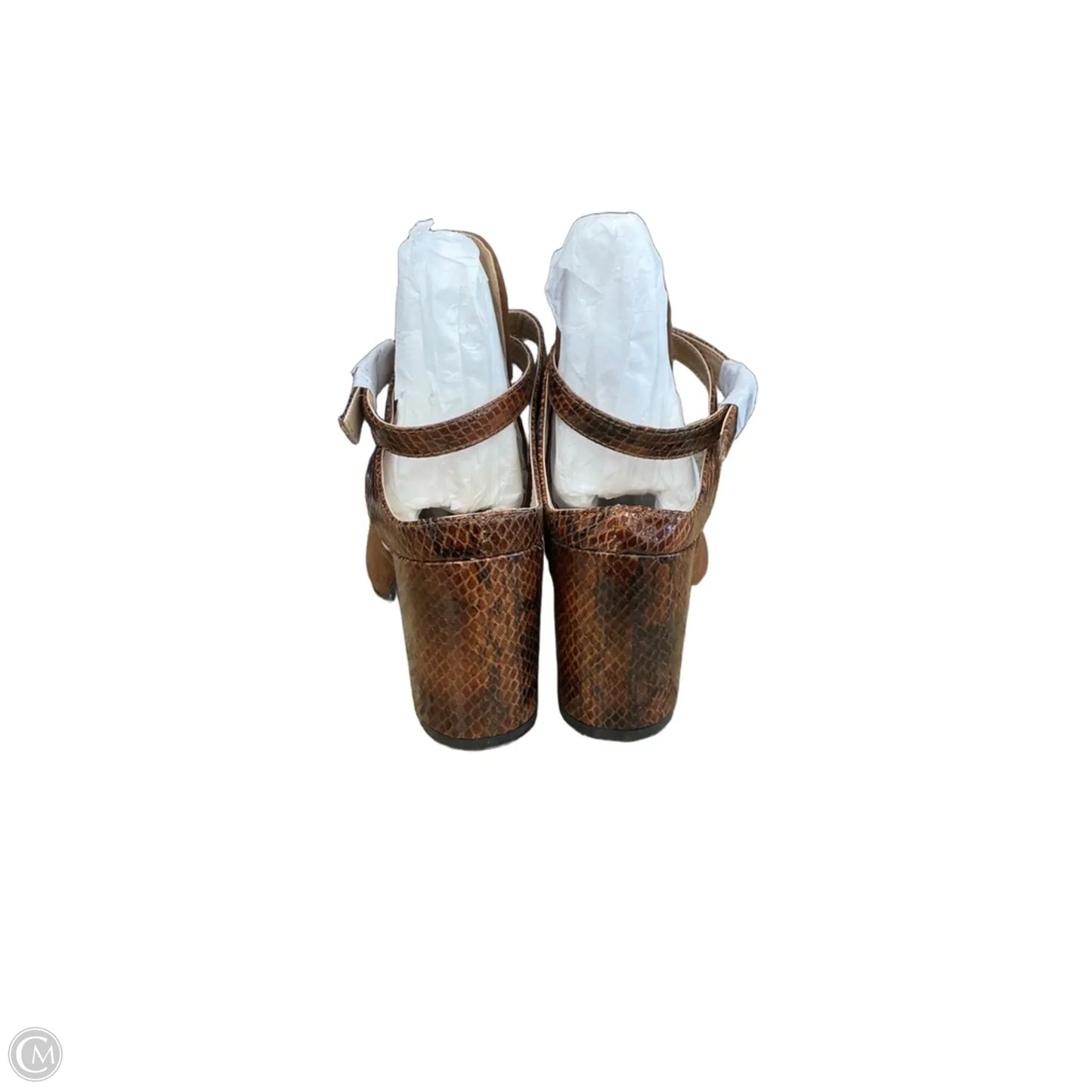 Shoes Heels Block By Clothes Mentor In Brown, Size: 7