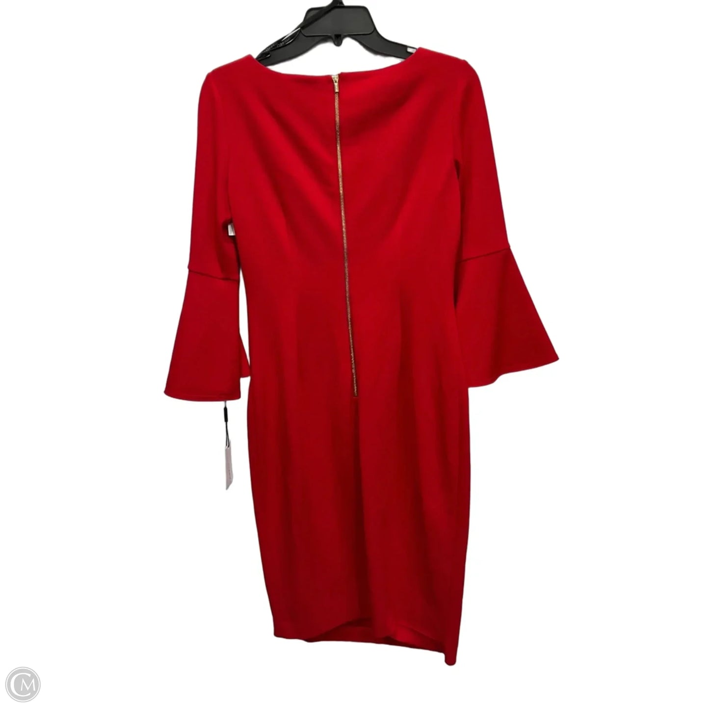 Dress Casual Midi By Calvin Klein In Red, Size: S