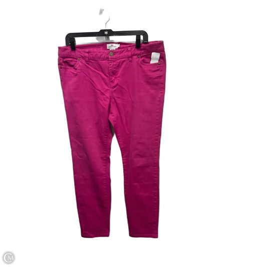 Jeans Straight By Vineyard Vines In Pink Denim, Size: 14