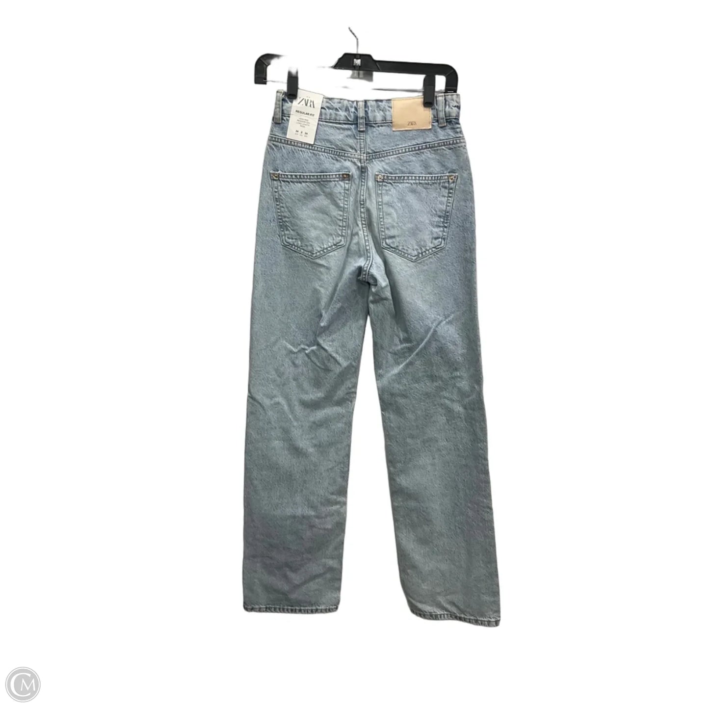 Jeans Flared By Zara In Blue Denim, Size: 12