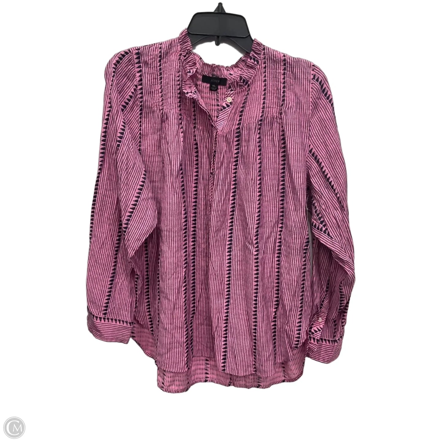 Top Long Sleeve By J. Crew In Purple, Size: Xl