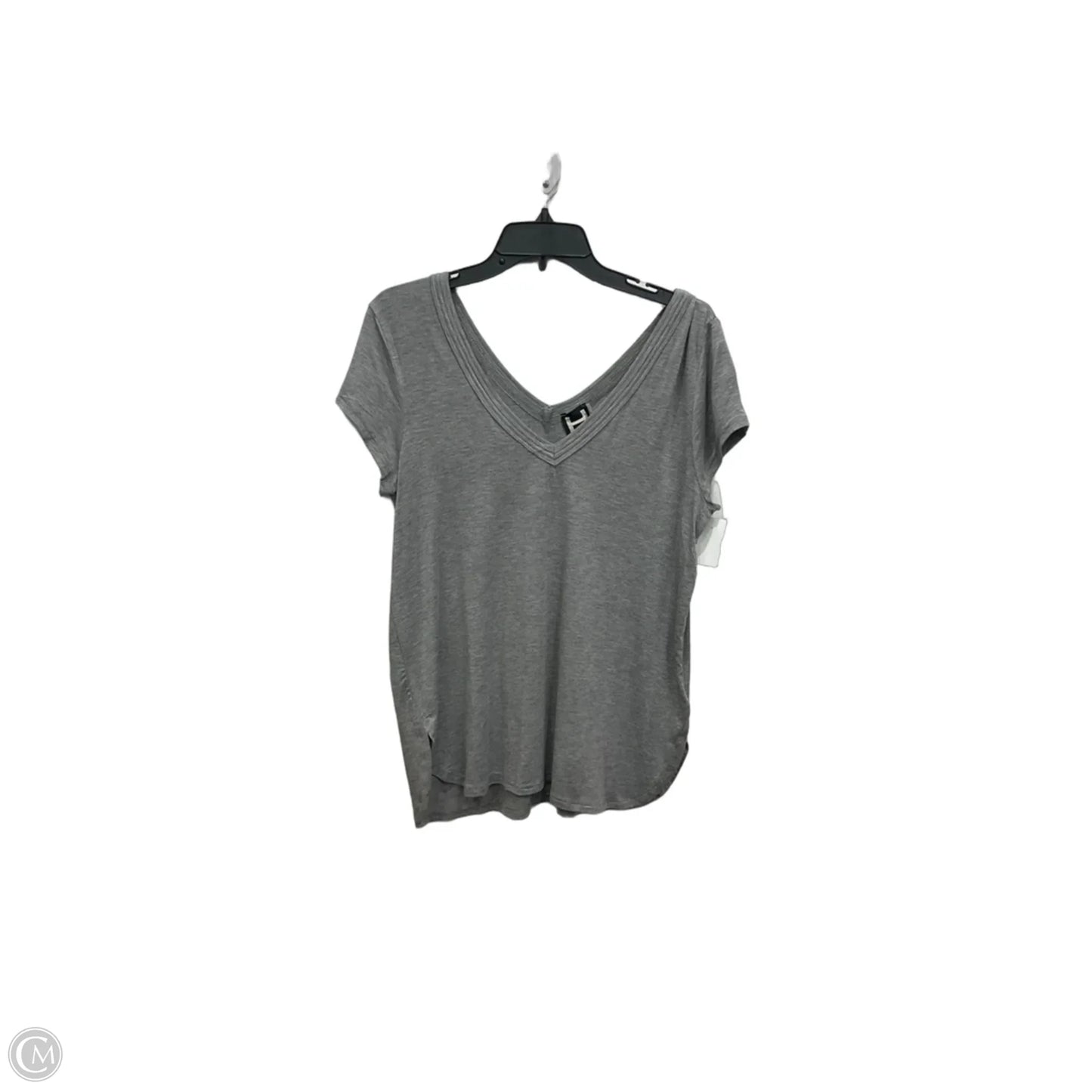Top Short Sleeve By Bordeaux In Grey, Size: L