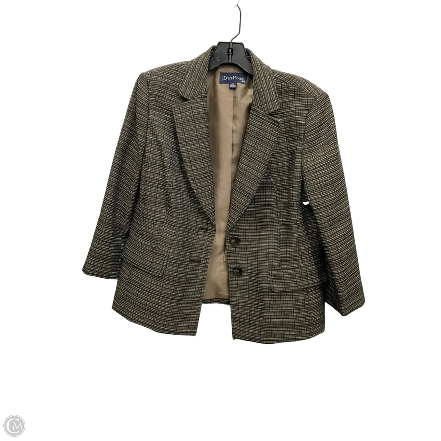 Blazer By Evan-picone In Plaid Pattern, Size: Lp