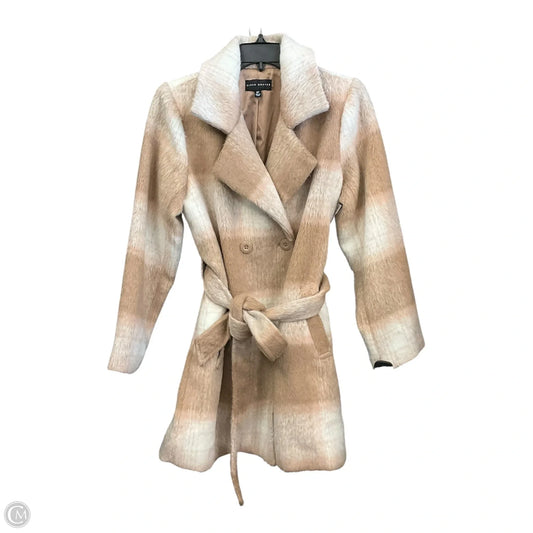 Coat Faux Fur & Sherpa By Susan Graver In Cream & Tan, Size: M